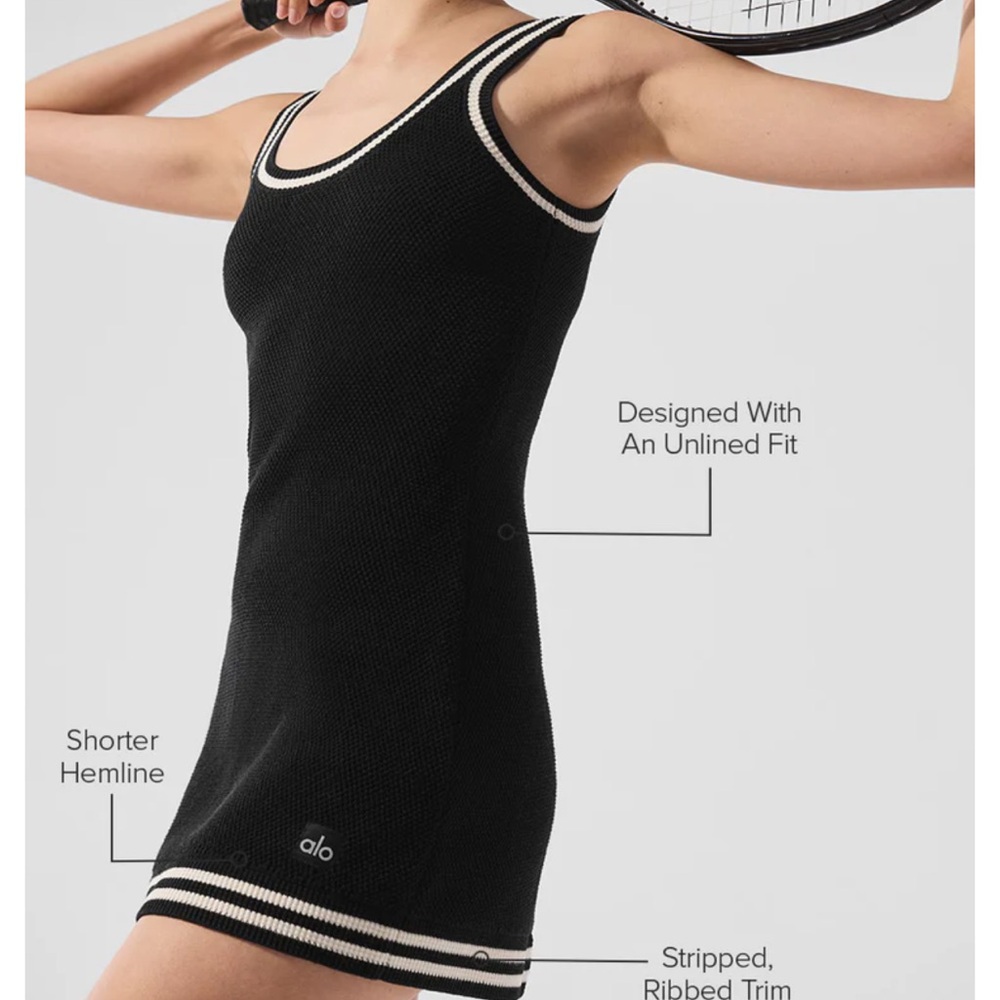 ALO Yoga Black and White Knit Top